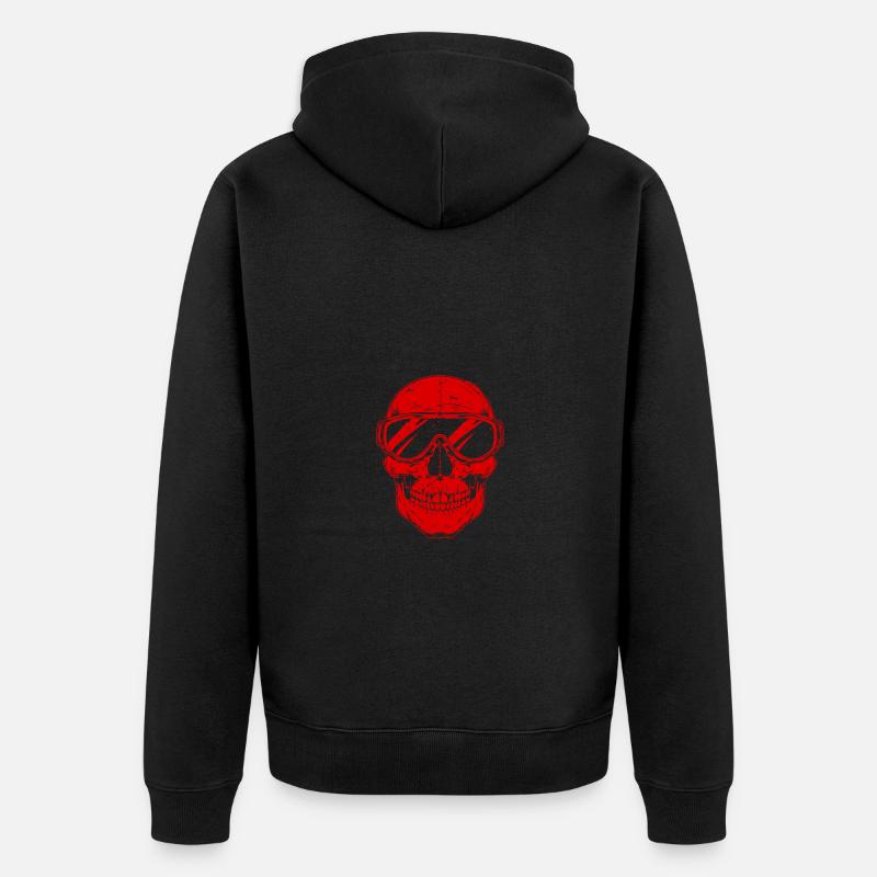 Ski Masque de ski Skull - Veste à capuche bio Premium Unisexe - noir