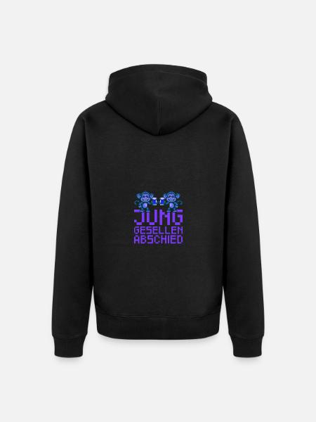 Affe Junggesellenabschied Party Jga - Unisex Premium Bio Zip Hoodie - Schwarz