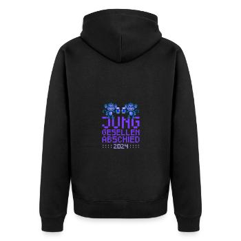 Monkey Bachelor Party 2024 Party - Unisex Premium Organic Zip Hoodie - black - Back - Nico (187cm)