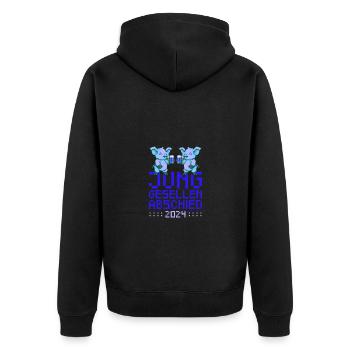 Cochon Enterrement de vie de jeune fille 2024 Fête - Veste à capuche bio Premium Unisexe - noir - Dos - Nico (187cm)