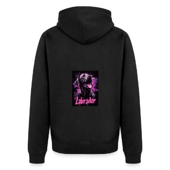 Chien Labrador - Veste à capuche bio Premium Unisexe - noir - Dos - Nico (187cm)