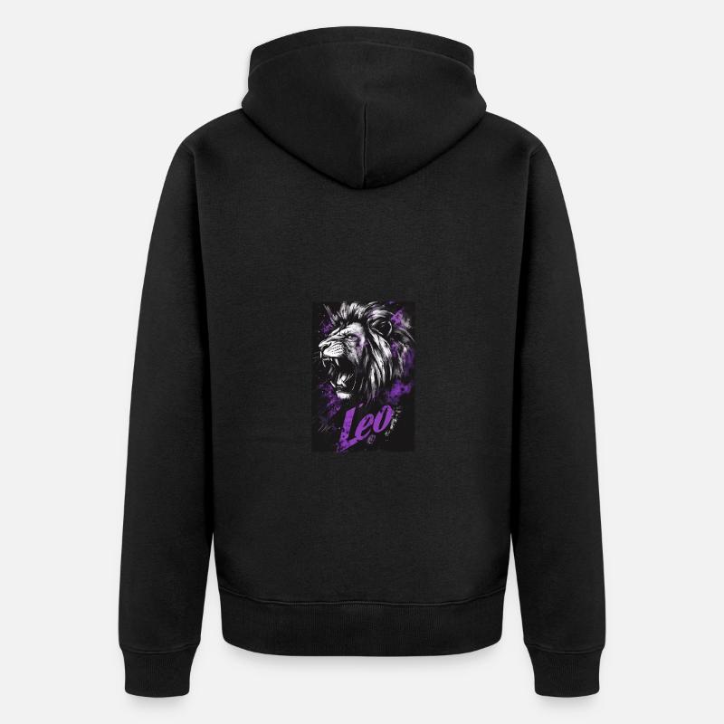 Löwe Leo - Veste à capuche bio Premium Unisexe - noir