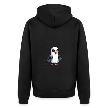 Harpy Bird Halloween Funny Ghost - Unisex Premium Organic Zip Hoodie - black - Back - Nico (187cm)