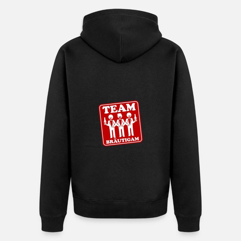 Fête du marié de mariage - Veste à capuche bio Premium Unisexe - noir