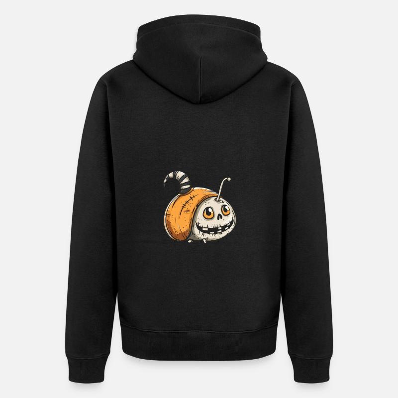 Escargot Halloween Drôle Zombie - Veste à capuche bio Premium Unisexe - noir