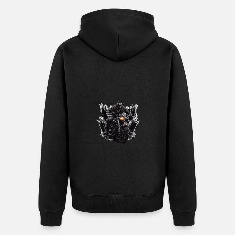 Motard - Veste à capuche bio Premium Unisexe - noir