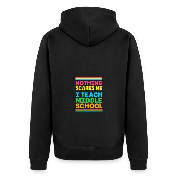 Enseignants de collège - Veste à capuche bio Premium Unisexe - noir - Dos - Nico (187cm)