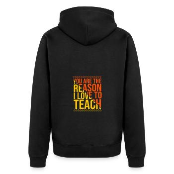 Enseignants de collège - Veste à capuche bio Premium Unisexe - noir - Dos - Nico (187cm)