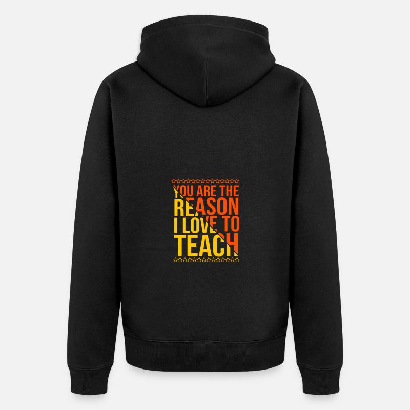 Lehrer der Mittelstufe - Unisex Premium Bio Zip Hoodie - Schwarz