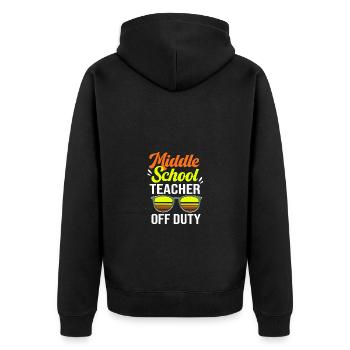Enseignants de collège - Veste à capuche bio Premium Unisexe - noir - Dos - Nico (187cm)