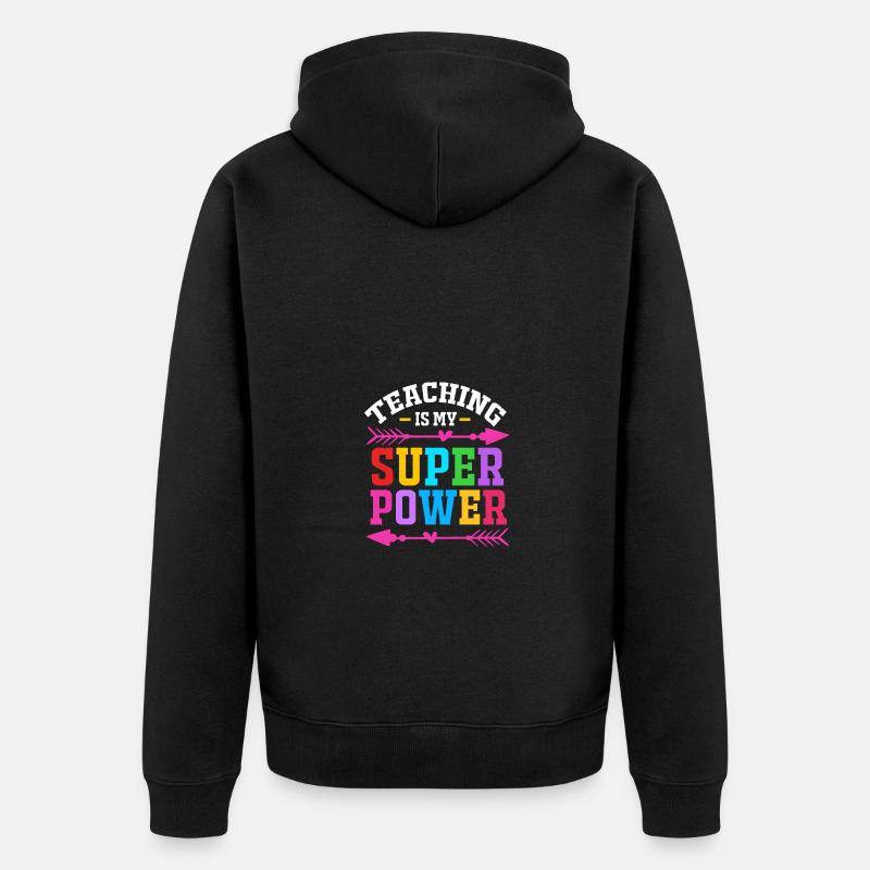 Lehrer der Mittelstufe - Unisex Premium Bio Zip Hoodie - Schwarz