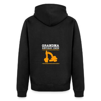 Children's birthday party construction site - Unisex Premium Organic Zip Hoodie - black - Back - Nico (187cm)