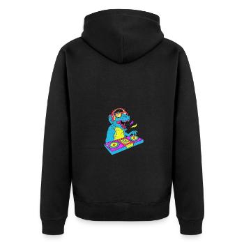 Rave Raver Musique techno Techno basse Table de mixage - Veste à capuche bio Premium Unisexe - noir - Dos - Nico (187cm)