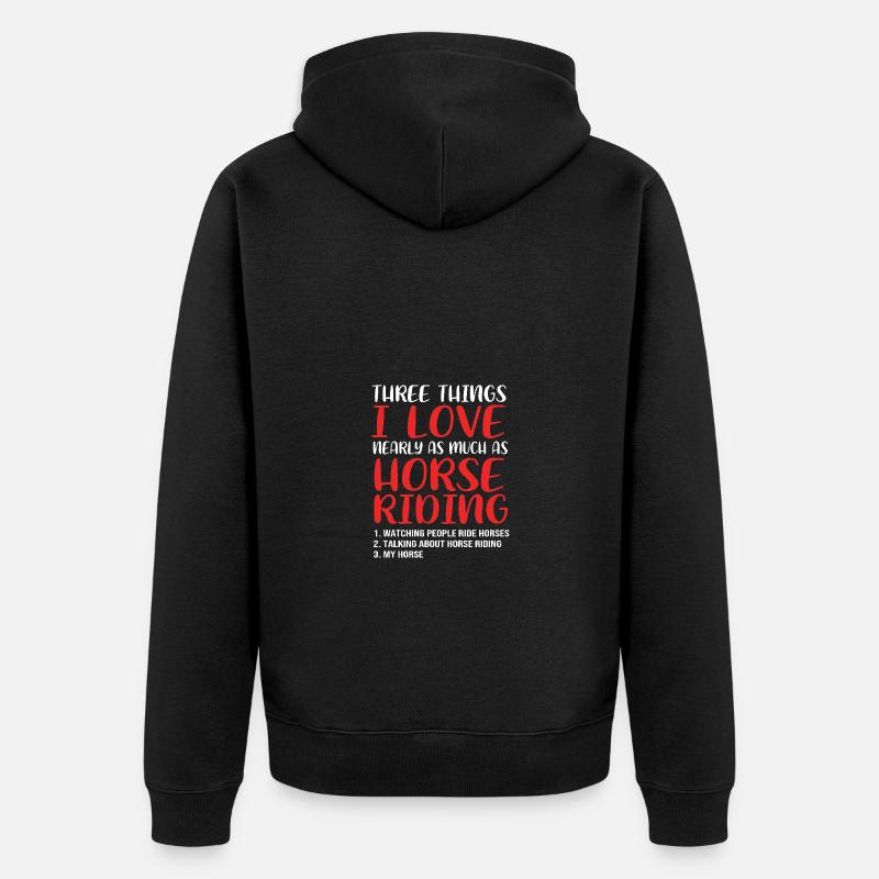 Saut d’obstacles Saut d’obstacles - Veste à capuche bio Premium Unisexe - noir