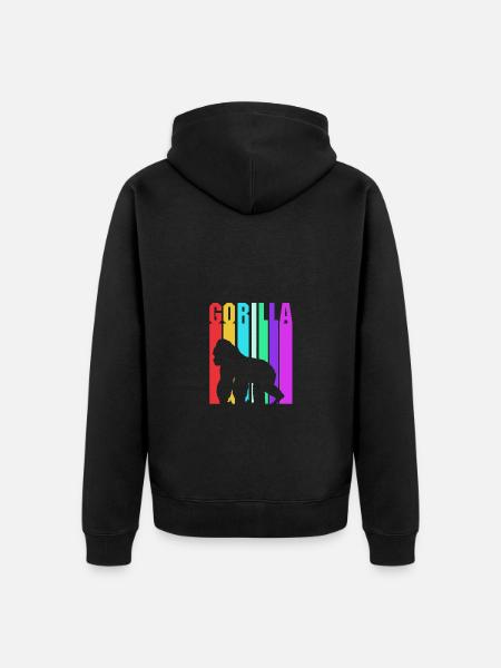 Gorilla - Unisex Premium Organic Zip Hoodie - black