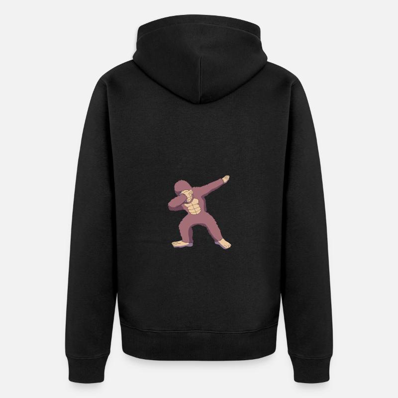 Gorille - Veste à capuche bio Premium Unisexe - noir