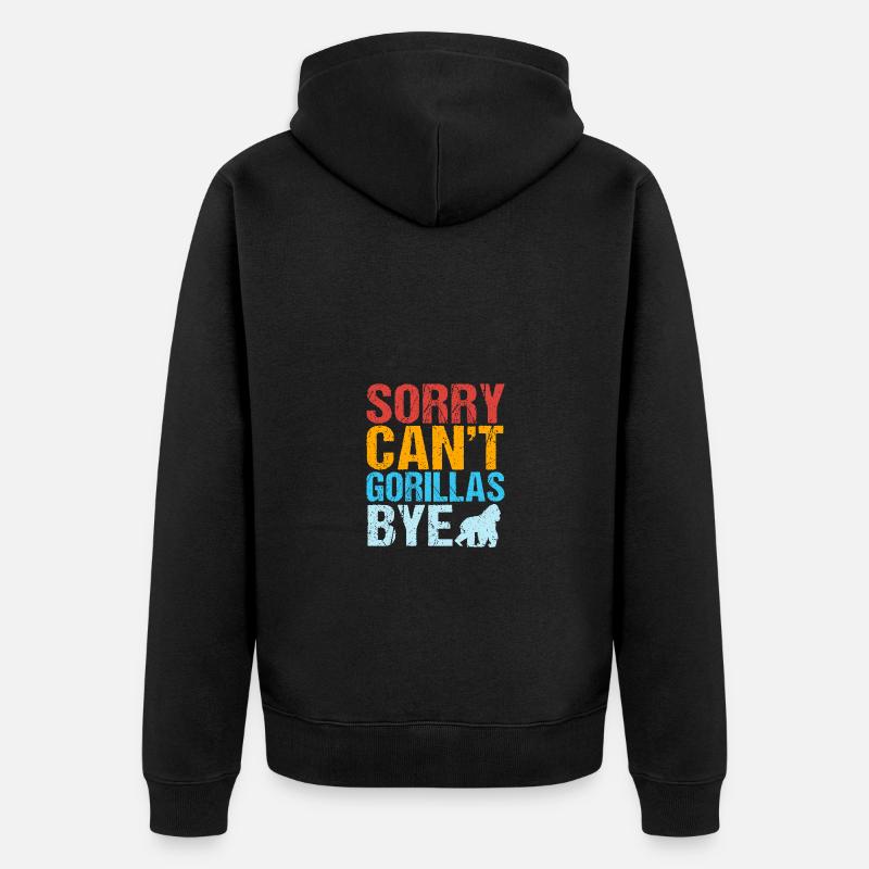 Gorille - Veste à capuche bio Premium Unisexe - noir