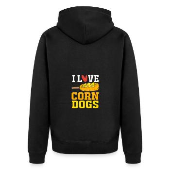 Collation hot-dog - Veste à capuche bio Premium Unisexe - noir - Dos - Nico (187cm)