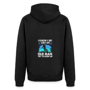 Séjour ski ski - Veste à capuche bio Premium Unisexe - noir - Dos - Nico (187cm)