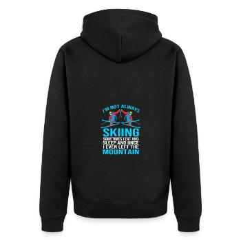 Séjour ski ski - Veste à capuche bio Premium Unisexe - noir - Dos - Nico (187cm)