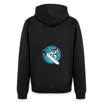 Snowboard Snowboard Vacances snowboard Snowboarders - Veste à capuche bio Premium Unisexe - noir - Dos - Nico (187cm)