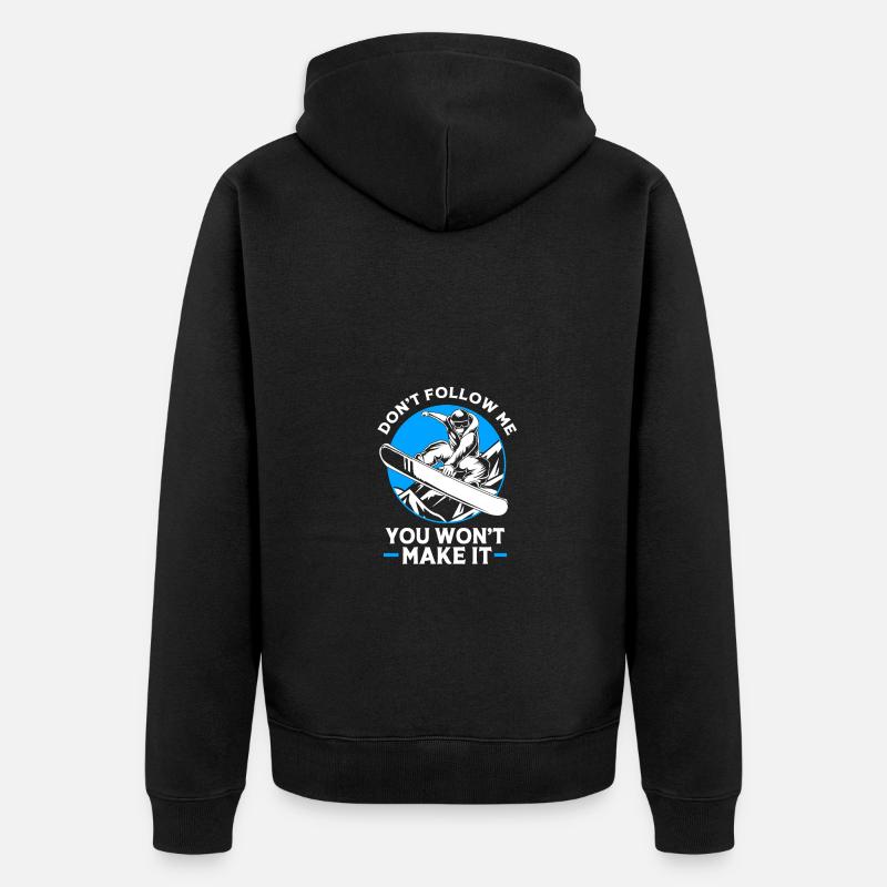 Snowboard Snowboard Vacances snowboard Snowboarders - Veste à capuche bio Premium Unisexe - noir