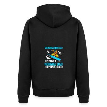 Snowboard Snowboarding Snowboardurlaub Snowboarder - Unisex Premium Bio Zip Hoodie - Schwarz - Hinten - Nico (187cm)