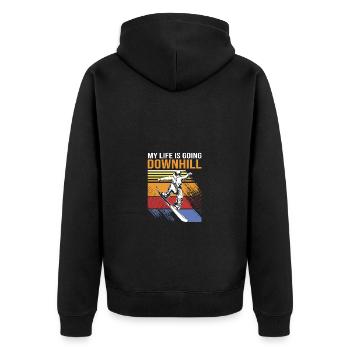 Snowboard Snowboard Vacances snowboard Snowboarders - Veste à capuche bio Premium Unisexe - noir - Dos - Nico (187cm)