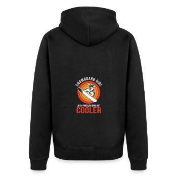 Snowboard Snowboarding Snowboardurlaub Snowboarder - Unisex Premium Bio Zip Hoodie - Schwarz - Hinten - Nico (187cm)