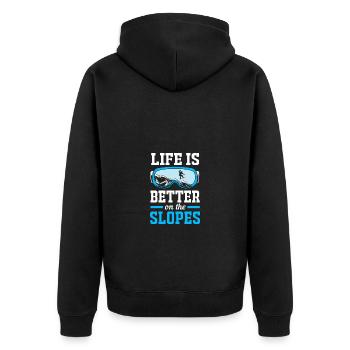Snowboard Snowboard Vacances snowboard Snowboarders - Veste à capuche bio Premium Unisexe - noir - Dos - Nico (187cm)