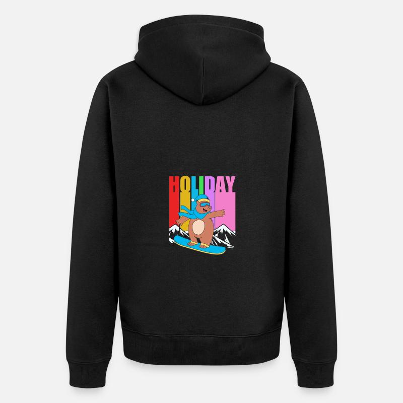 Snowboard Snowboard Vacances snowboard Snowboarders - Veste à capuche bio Premium Unisexe - noir
