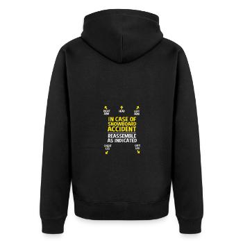 Snowboard Snowboard Vacances snowboard Snowboarders - Veste à capuche bio Premium Unisexe - noir - Dos - Nico (187cm)
