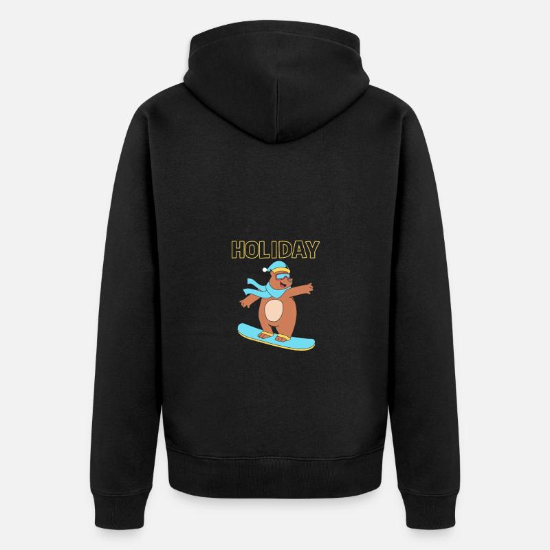 Snowboard Snowboard Vacances snowboard Snowboarders - Veste à capuche bio Premium Unisexe - noir