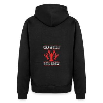 Crab - Unisex Premium Organic Zip Hoodie - black - Back - Nico (187cm)