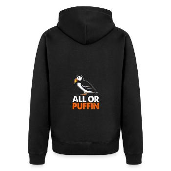 Macareux Papageientaucher - Veste à capuche bio Premium Unisexe - noir - Dos - Nico (187cm)