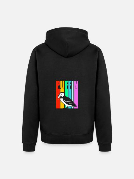 Papageientaucher Puffin - Unisex Premium Organic Zip Hoodie - black
