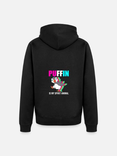 Papageientaucher Puffin - Unisex Premium Organic Zip Hoodie - black
