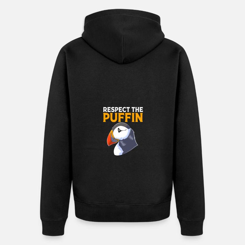 Macareux Papageientaucher - Veste à capuche bio Premium Unisexe - noir
