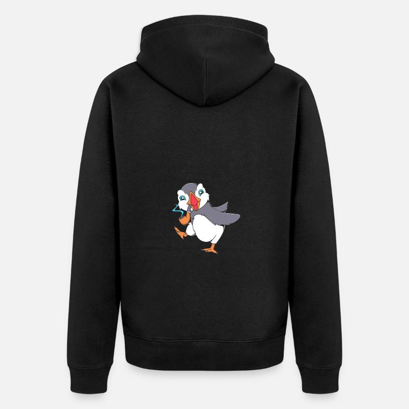 Macareux Papageientaucher - Veste à capuche bio Premium Unisexe - noir