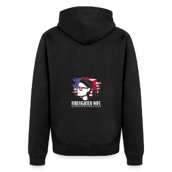 Pompier Pompier - Veste à capuche bio Premium Unisexe - noir - Dos - Nico (187cm)