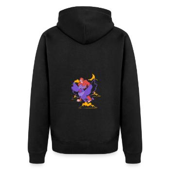 Papillon de nuit - Veste à capuche bio Premium Unisexe - noir - Dos - Nico (187cm)