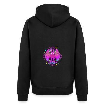 Papillon de nuit - Veste à capuche bio Premium Unisexe - noir - Dos - Nico (187cm)