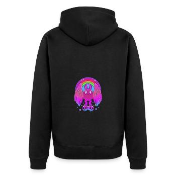 Papillon de nuit - Veste à capuche bio Premium Unisexe - noir - Dos - Nico (187cm)