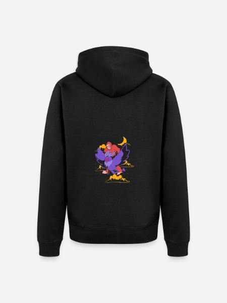 Mothman - Unisex Premium Organic Zip Hoodie - black