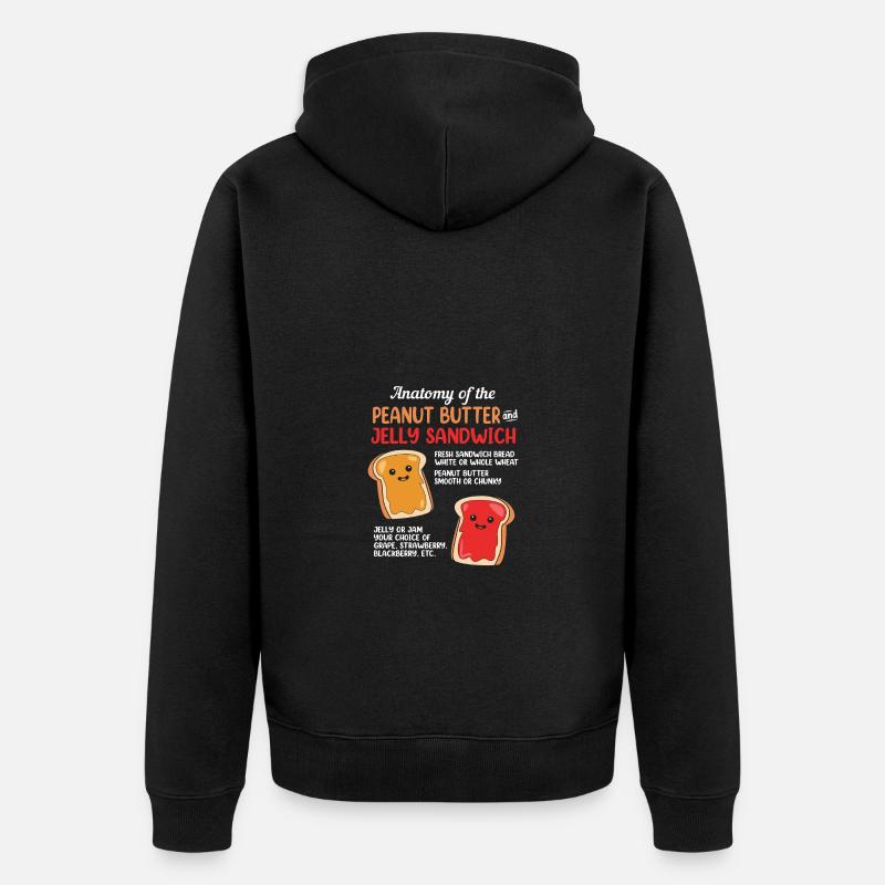 Pâte d’arachide - Veste à capuche bio Premium Unisexe - noir