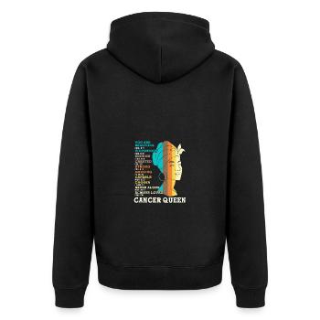 Sternzeichen Krebs - Unisex Premium Bio Zip Hoodie - Schwarz - Hinten - Nico (187cm)