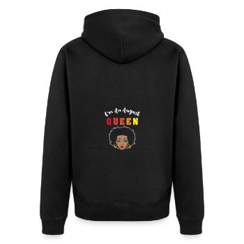 Signe du zodiaque Lion - Veste à capuche bio Premium Unisexe - noir - Dos - Nico (187cm)