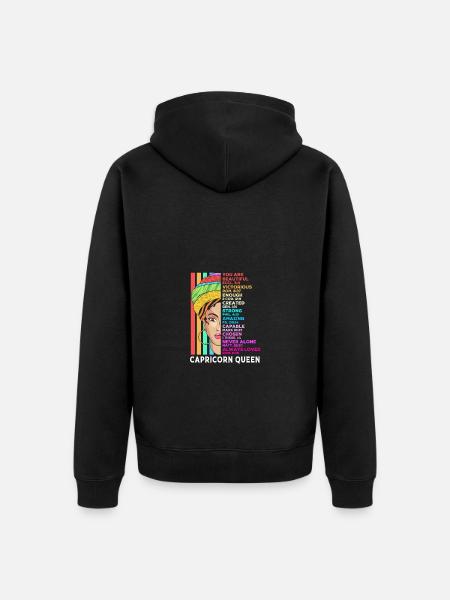 Sternzeichen Steinbock - Unisex Premium Bio Zip Hoodie - Schwarz