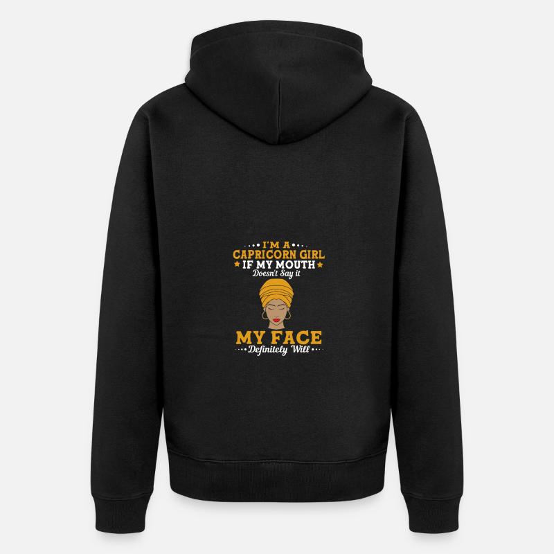 Sternzeichen Steinbock - Unisex Premium Bio Zip Hoodie - Schwarz