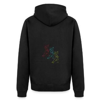 Valse Danse de couple - Veste à capuche bio Premium Unisexe - noir - Dos - Nico (187cm)